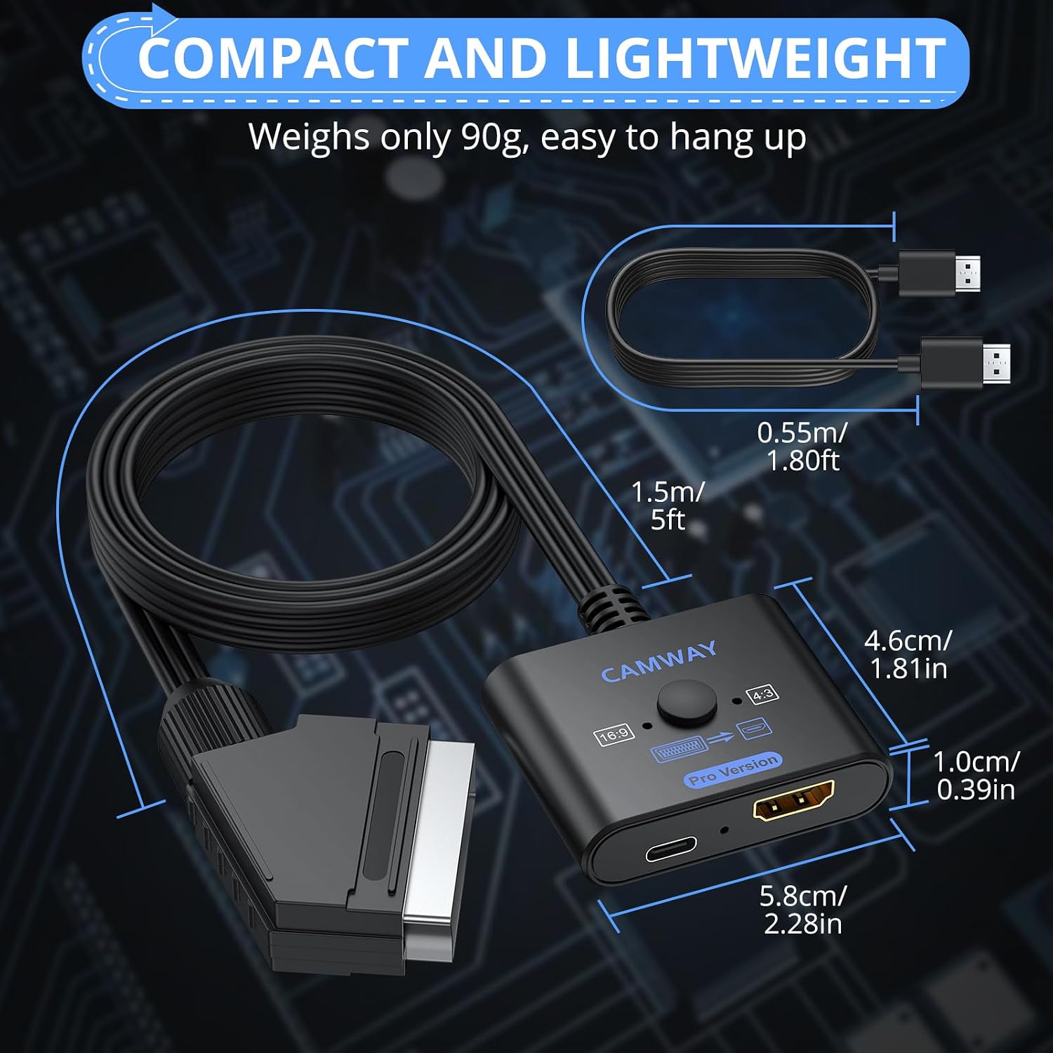 Thumbnail 5 de CAMWAY SCART to HDMI Converter 1080P