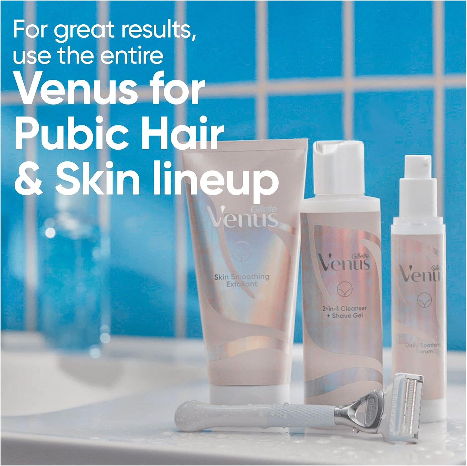 Thumbnail 2 de Gillette Venus for Pubic Hair & Skin Women's Razor with 2 Blade Refills and 2-in-1 Gel & Cleanser