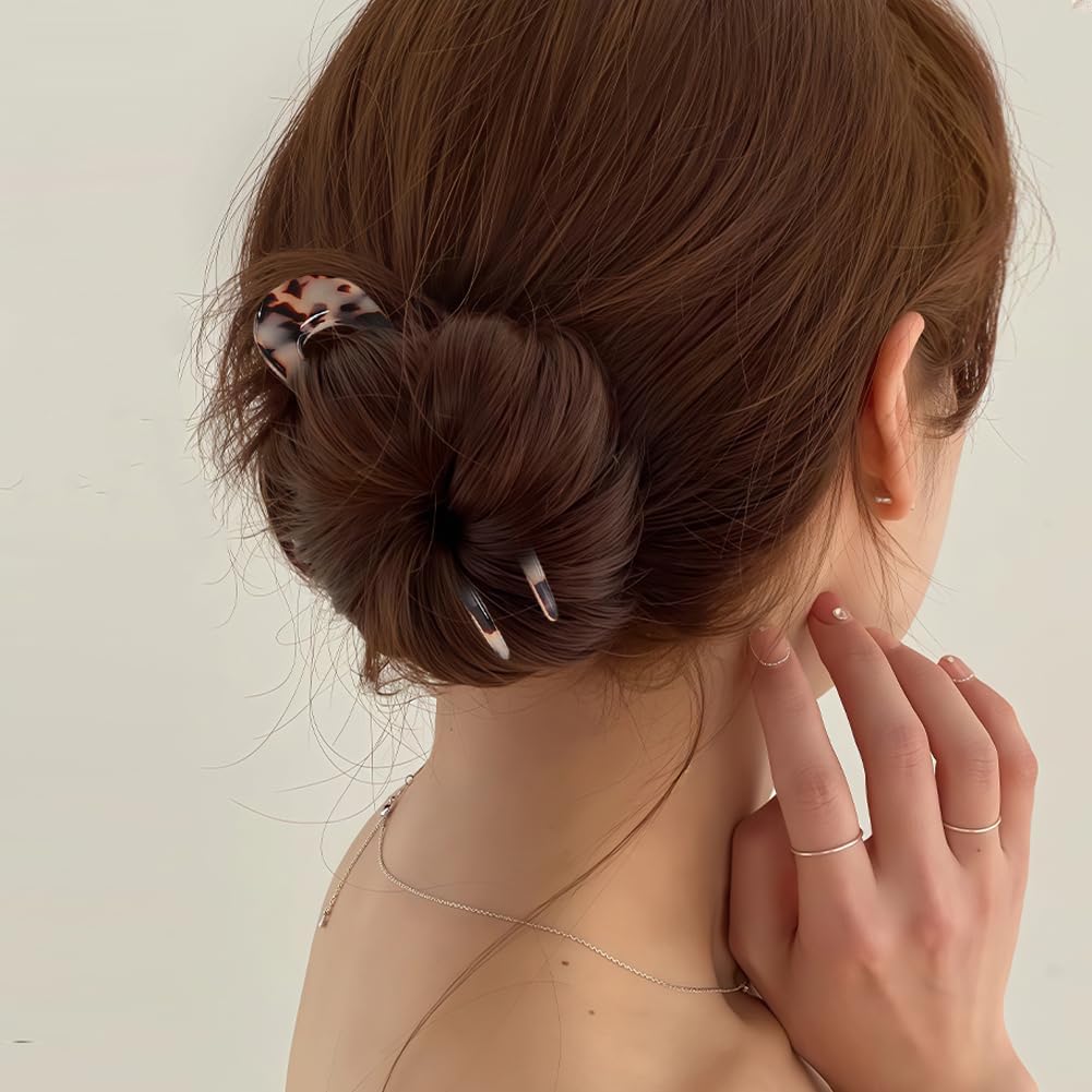 Thumbnail 4 de Aucuu 4 pezzi Forcine per Capelli – Set di mollette a forma U per acconciature eleganti