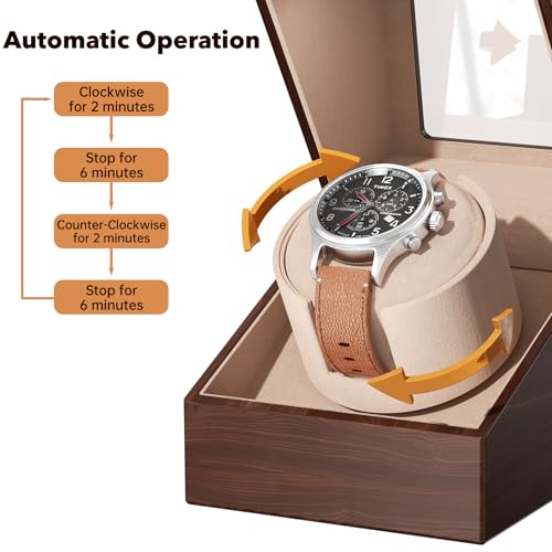 Thumbnail 3 de OCKLILY Automatic Single Watch Winder Box for Rolex and Other Watches