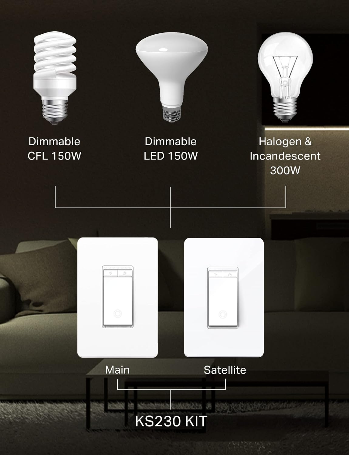 Thumbnail 4 de Kasa Smart KS230 KIT v2 3-Way Dimmer Switch