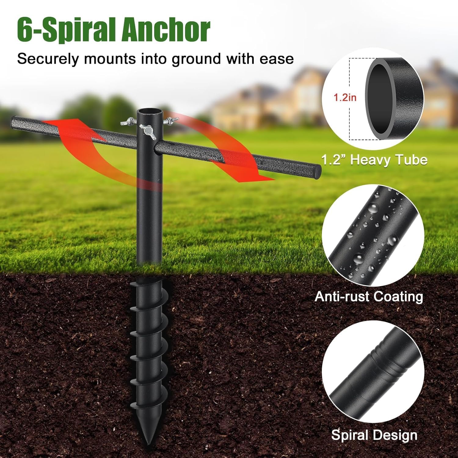 Detalle de DEROFIT 25niaowoZJ-DZK-MSH-7jie Bird Feeder Pole Kit, 88" Adjustable