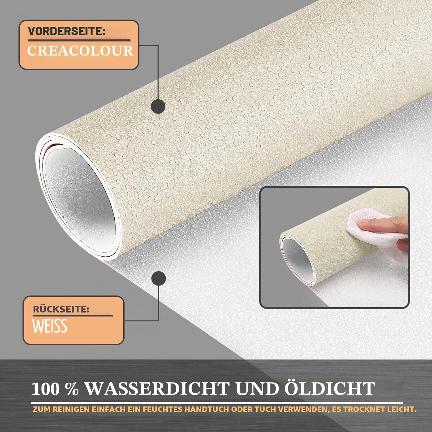 Thumbnail 2 de K KNODEL Büromatte / Schreibtischunterlage doppelseitig 40 x 80 cm in Creme