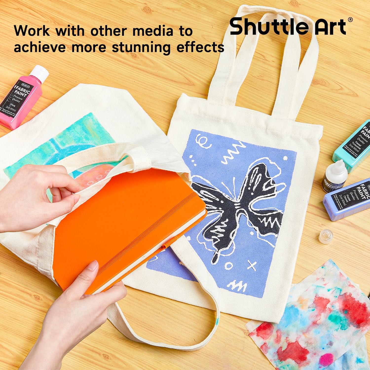 Detalle 2 de Shuttle Art Textilfarben Set 30 Farben