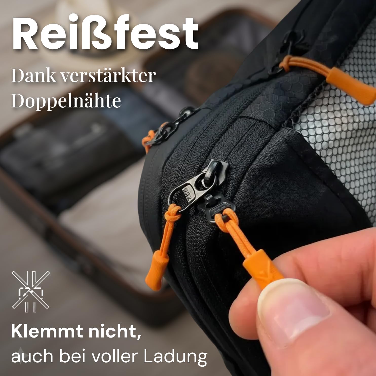 Detalle de Packing Cubes Kompressions-Set für Koffer und Rucksack