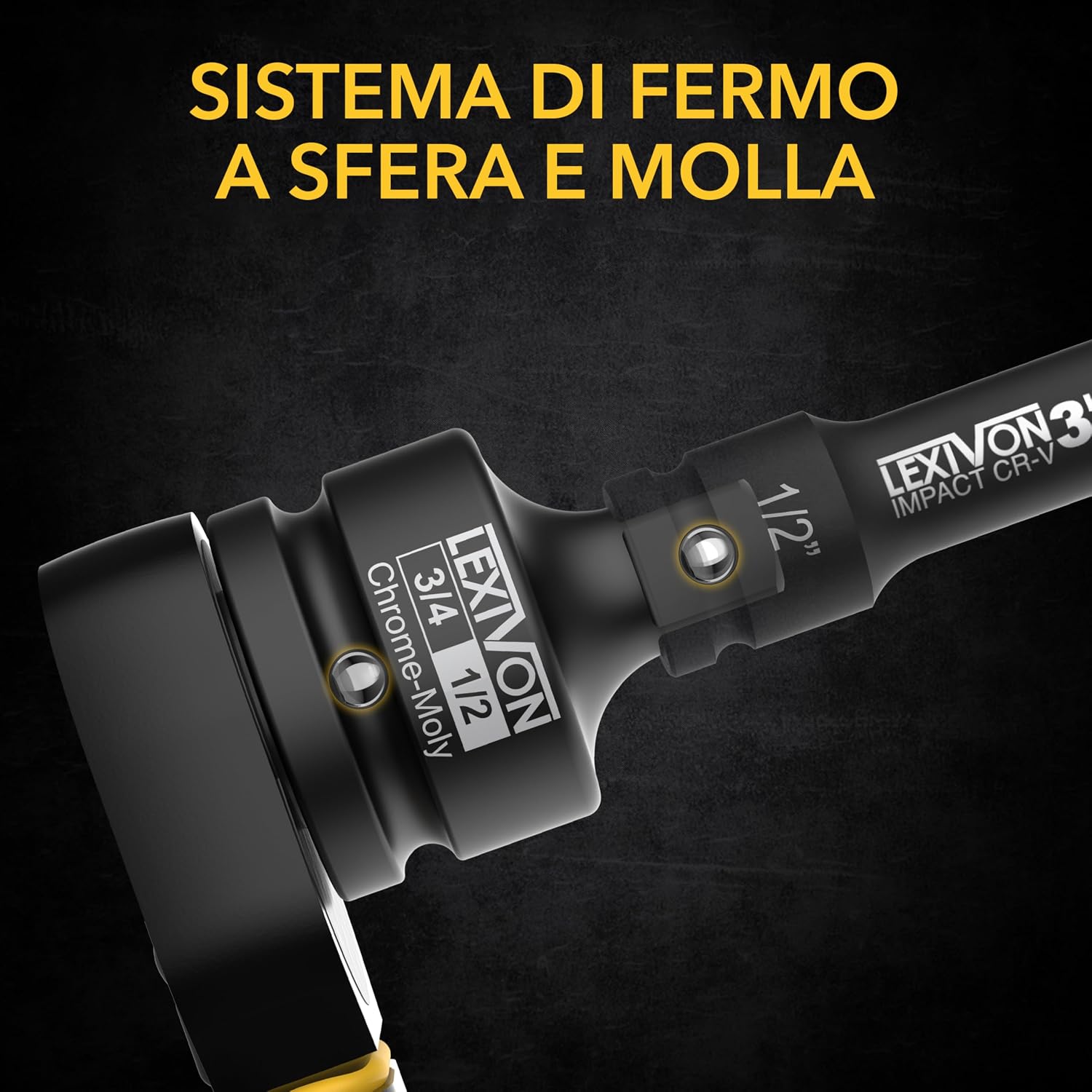 Thumbnail 5 de LEXIVON Adattatore per bussole a percussione 3/4"→1/2" (LX-402) in acciaio cromo vanadio