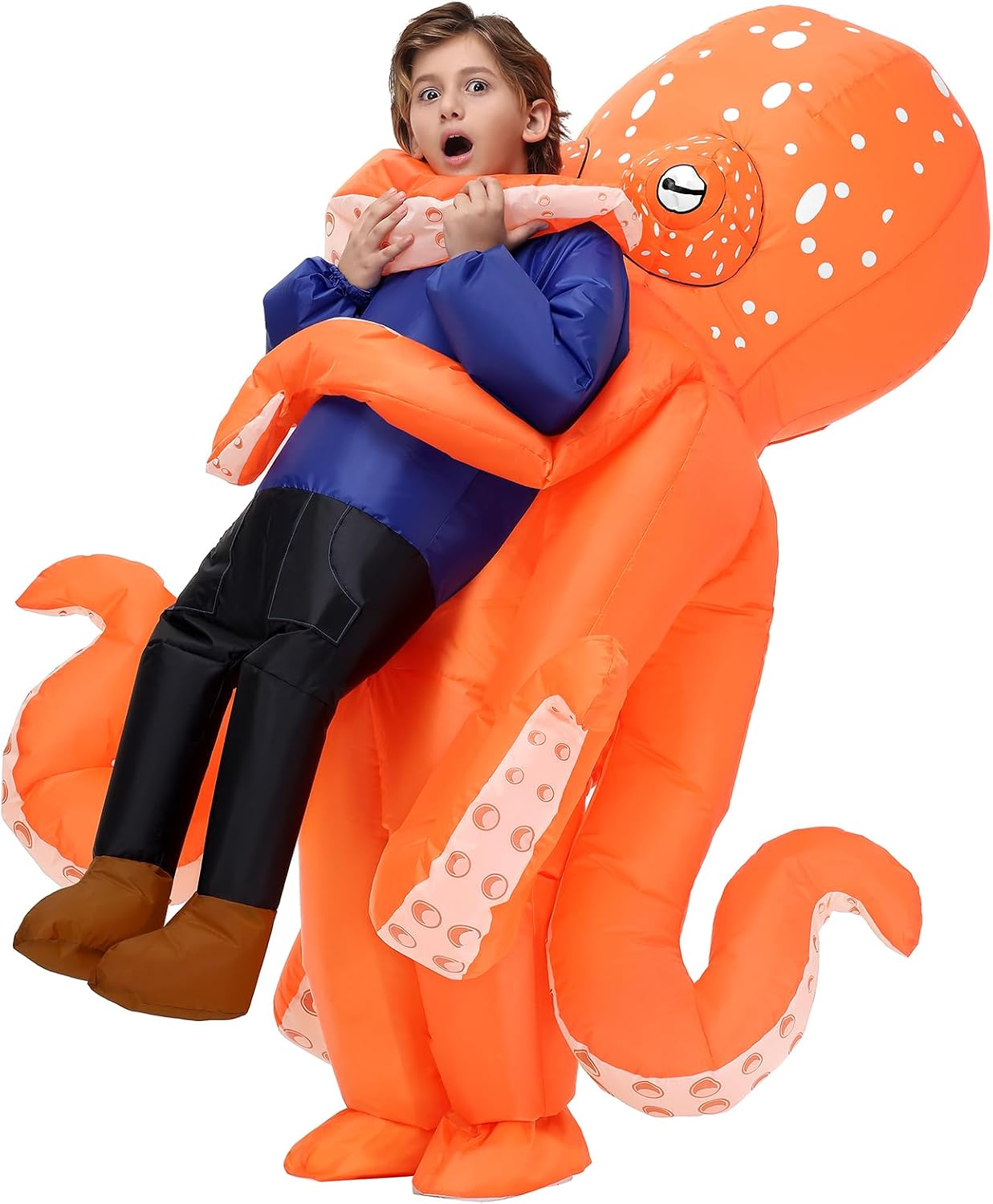 Detalle de Searhmomo Inflatable Octopus Costume for Kids, Fan-Powered Polyester