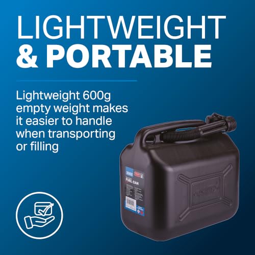 Thumbnail 6 de Draper 10L Plastic Petrol Can with 290mm Spout: Diesel/Unleaded Colour-Coded Jerry Can