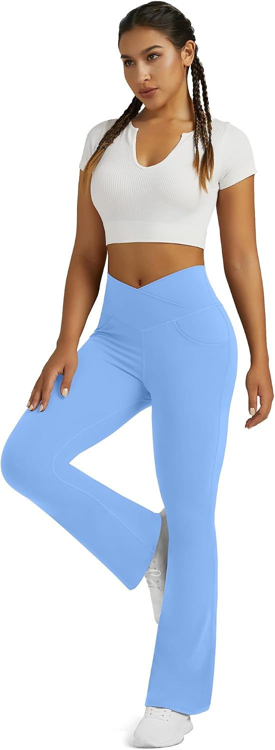 Thumbnail 5 de Flare Yoga Leggings with Pockets in Polyester-Spandex