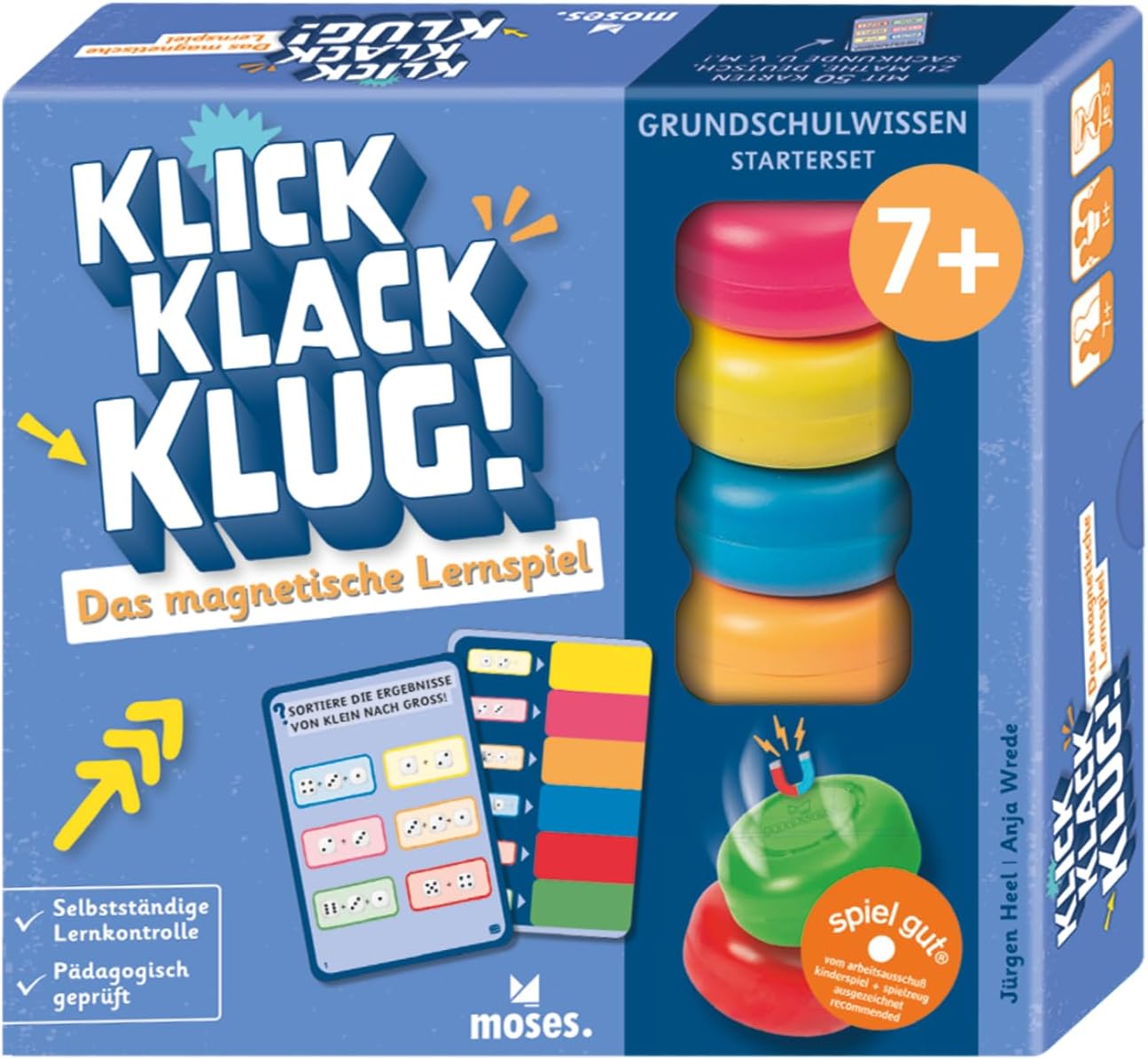 Detalle de Moses. klick Klack Klug! – Das magnetische Lernspiel für die Grundschule (Starterset, ab 7 Jahren)