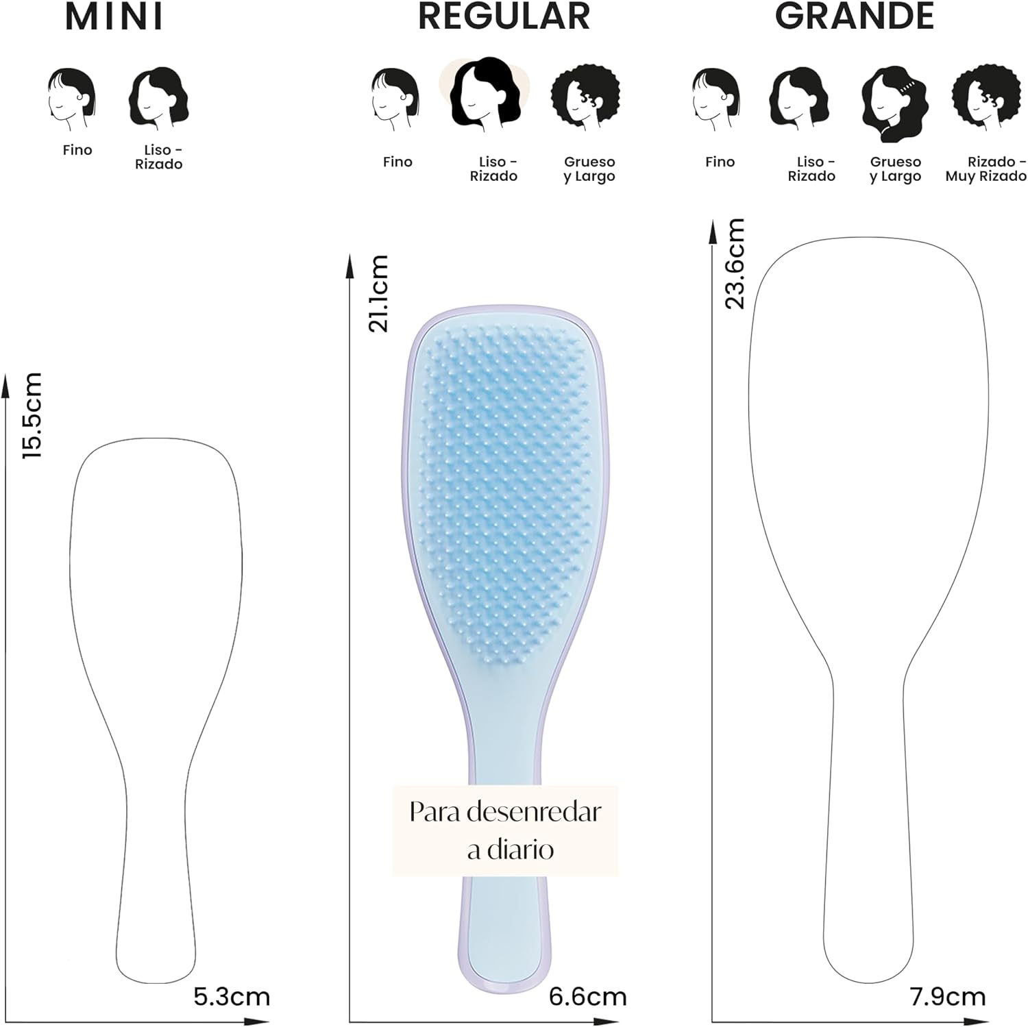 Detalle de Tangle Teezer Ultimate Detangler 325 púas 🎀