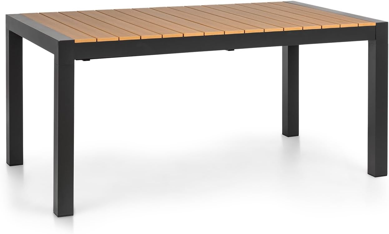 Detalle de blumfeldt Menorca – rozkładany stół ogrodowy z Polywood, do 213 × 95 cm