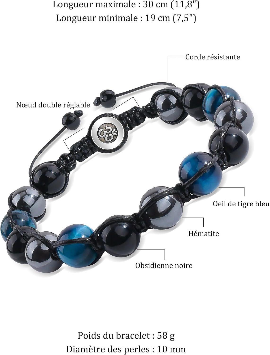 Detalle de VGWON Bracelet pierre naturelle 10 mm
