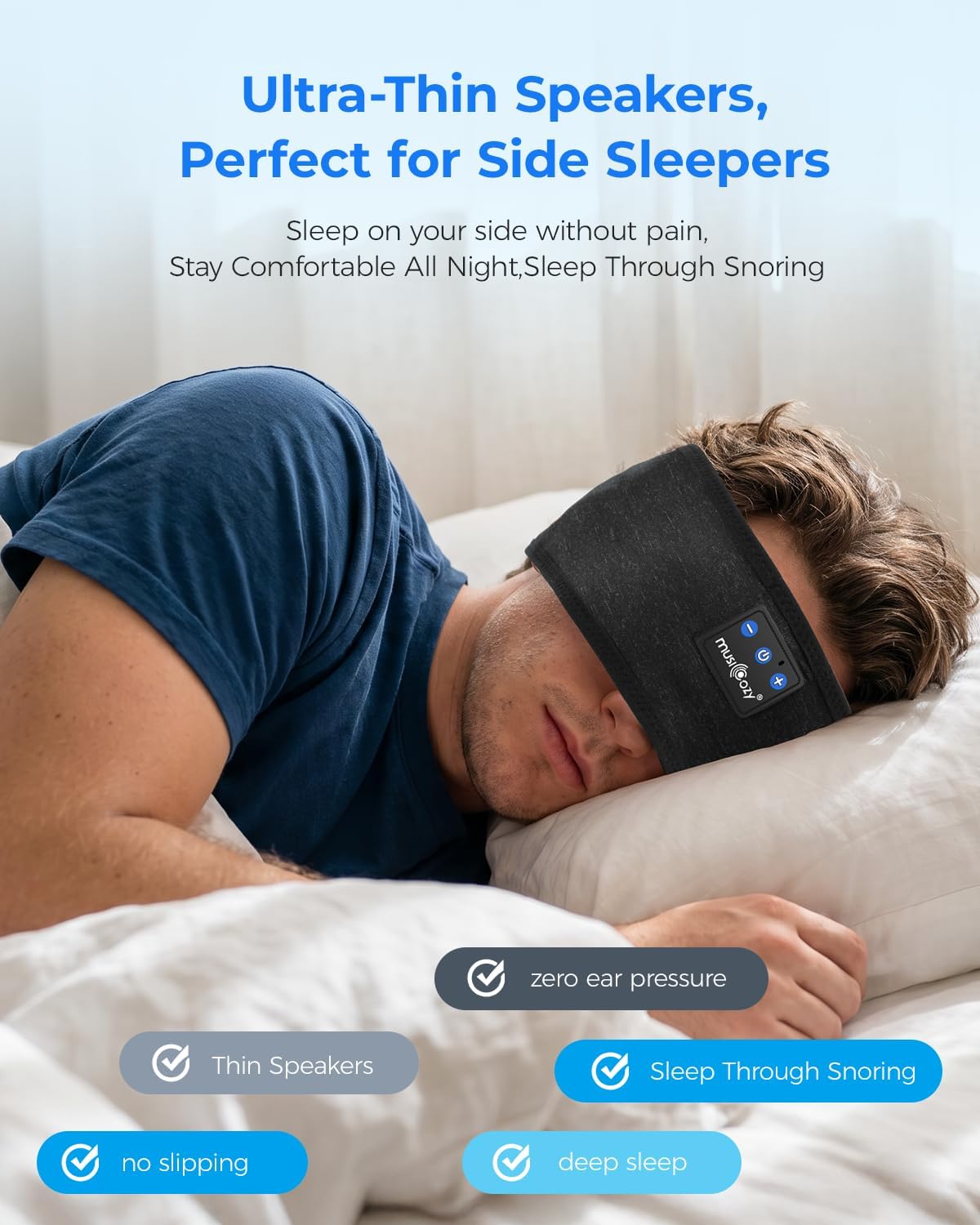 Thumbnail 2 de MUSICOZY Sleep Headphones Headband with Ultra-Thin Speakers: A Practical Choice for Side Sleepers