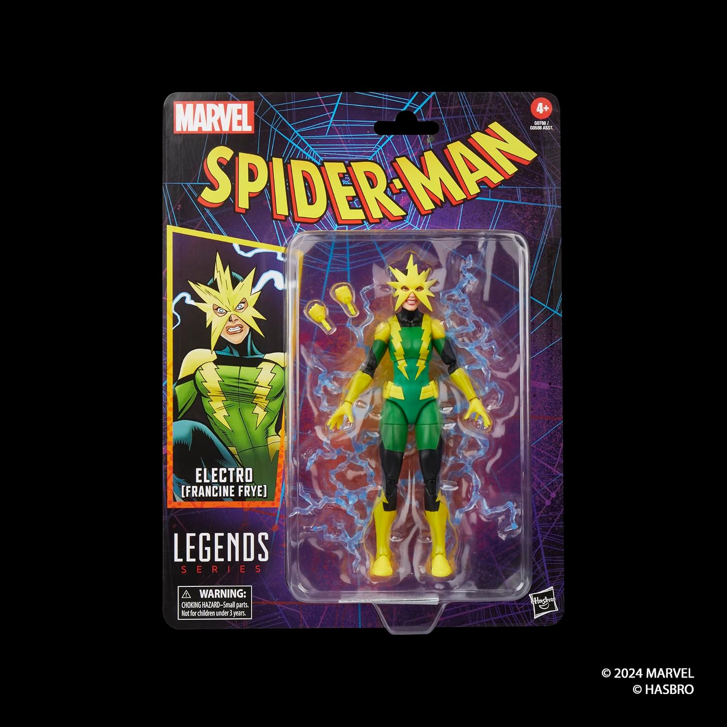 Thumbnail 1 de Marvel Legends Series Electro (Francine Frye) Actionfigur – 15 cm mit Retro-Blister & 20+ beweglichen Punkten