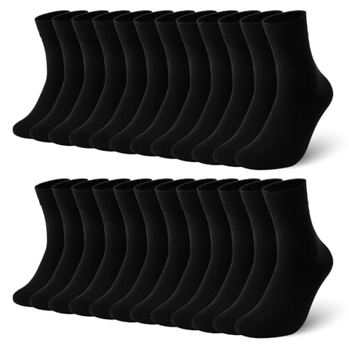 Detalle de fitfets 12 Paar Socken Herren Damen Baumwolle – atmungsaktive Sport- und Alltags-Socken