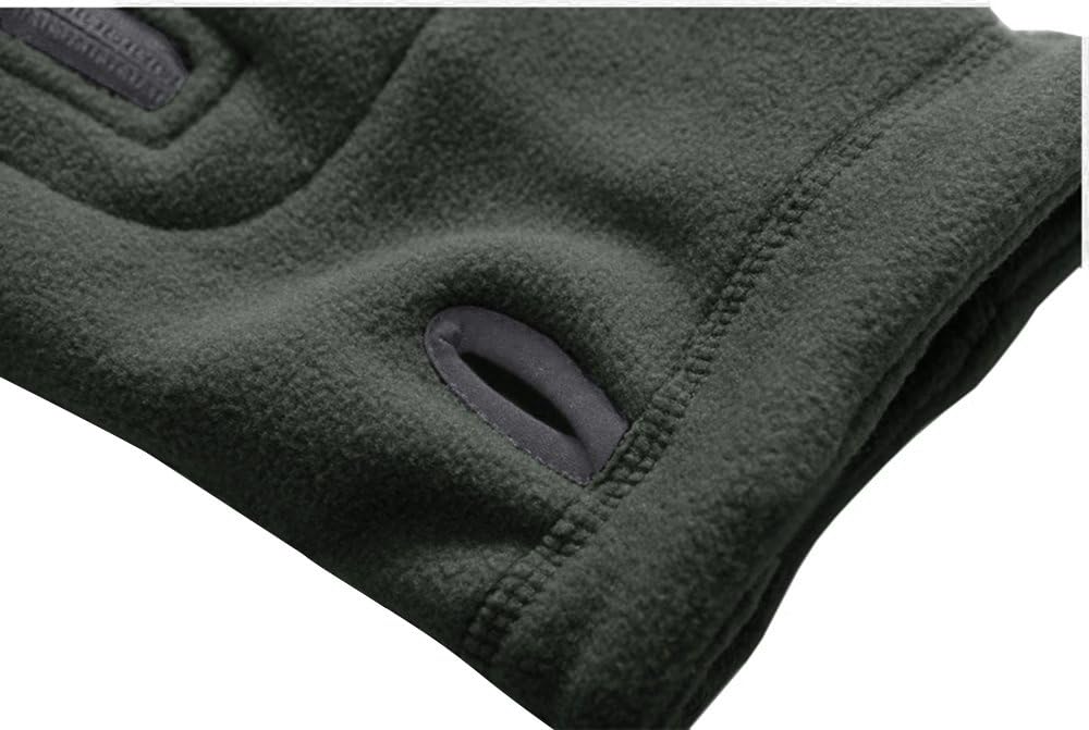 Detalle de TACVASEN EZ-P9XR-B63Y Men’s Full-Zip Fleece Jacket, Hooded and Windproof