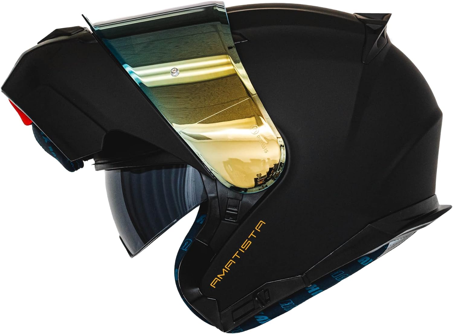 Detalle de HAX Amatista Modular Flip-Up Dual Visor Motorcycle Helmet (Matte Black, XXL) — DOT/ECE Approved