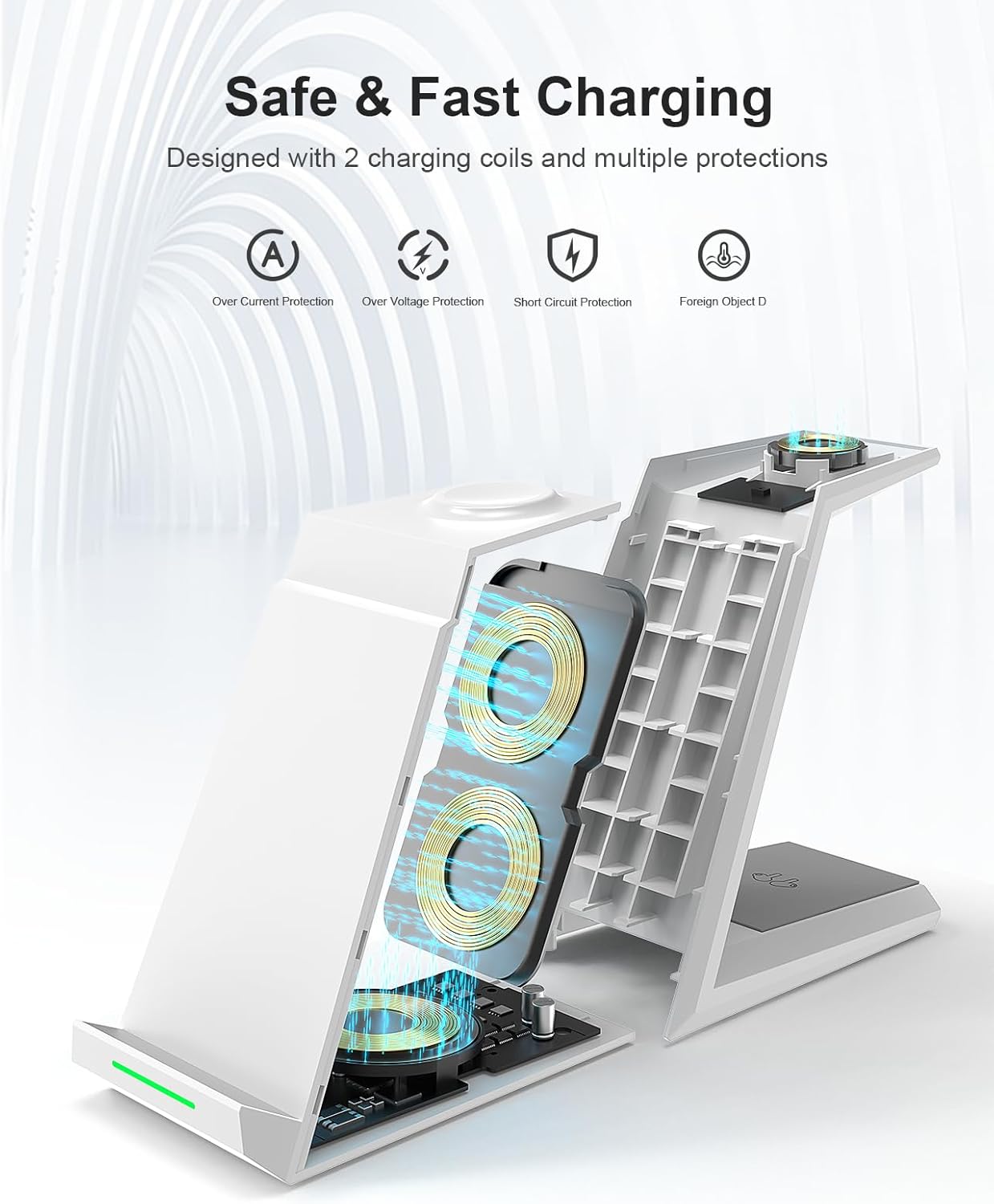 Thumbnail 6 de ADADPU 3-in-1 Wireless Charger with 15W Fast Charging for iPhone, Apple Watch and AirPods