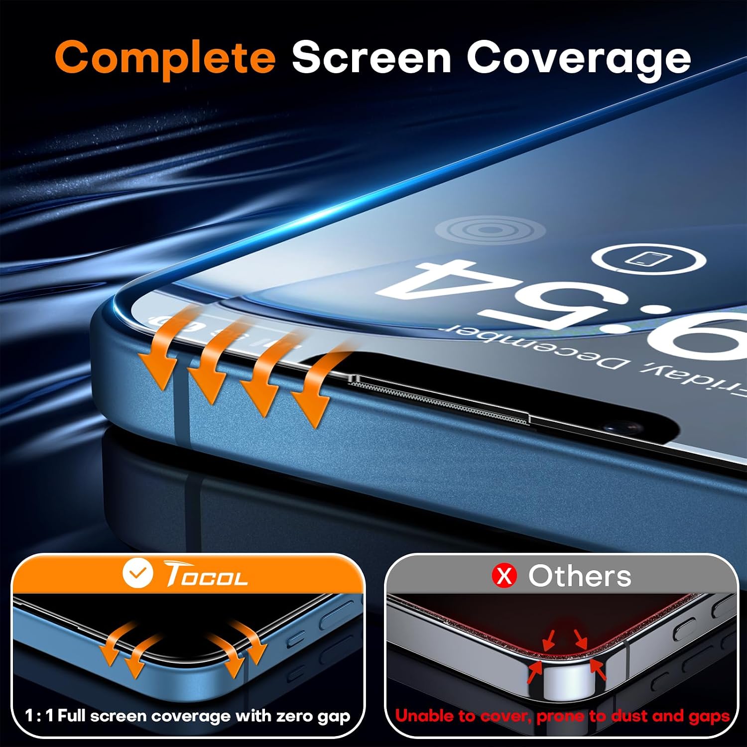 Thumbnail 4 de TOCOL iPhone 13 mini 2-Pack Screen Protector
