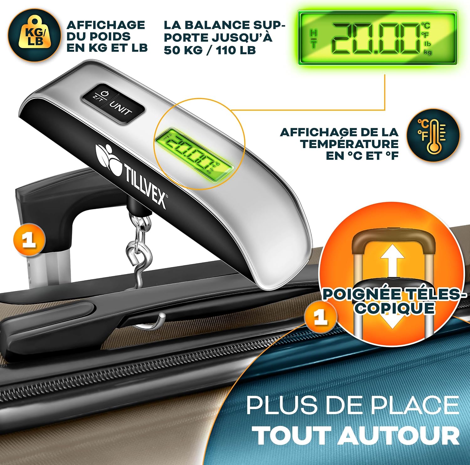Thumbnail 5 de tillvex Set valises S‑M‑L‑XL avec accessoires