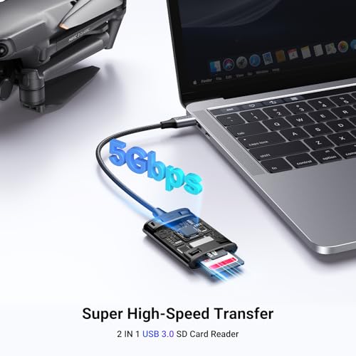 Detalle de UGREEN SD Card Reader USB C 170MB/s Dual-Slot Adapter (TF/SD) – High-Speed USB-C Card Reader
