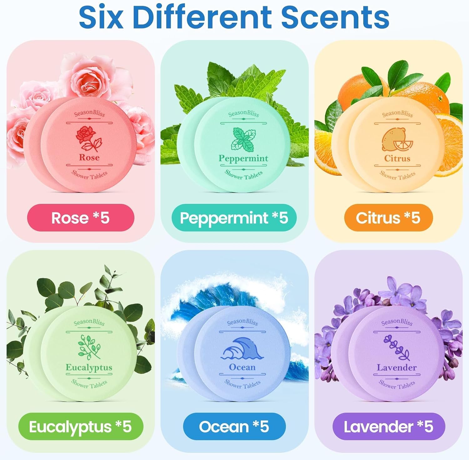 Thumbnail 2 de SeasonBliss Shower Steamers, 6 Scents