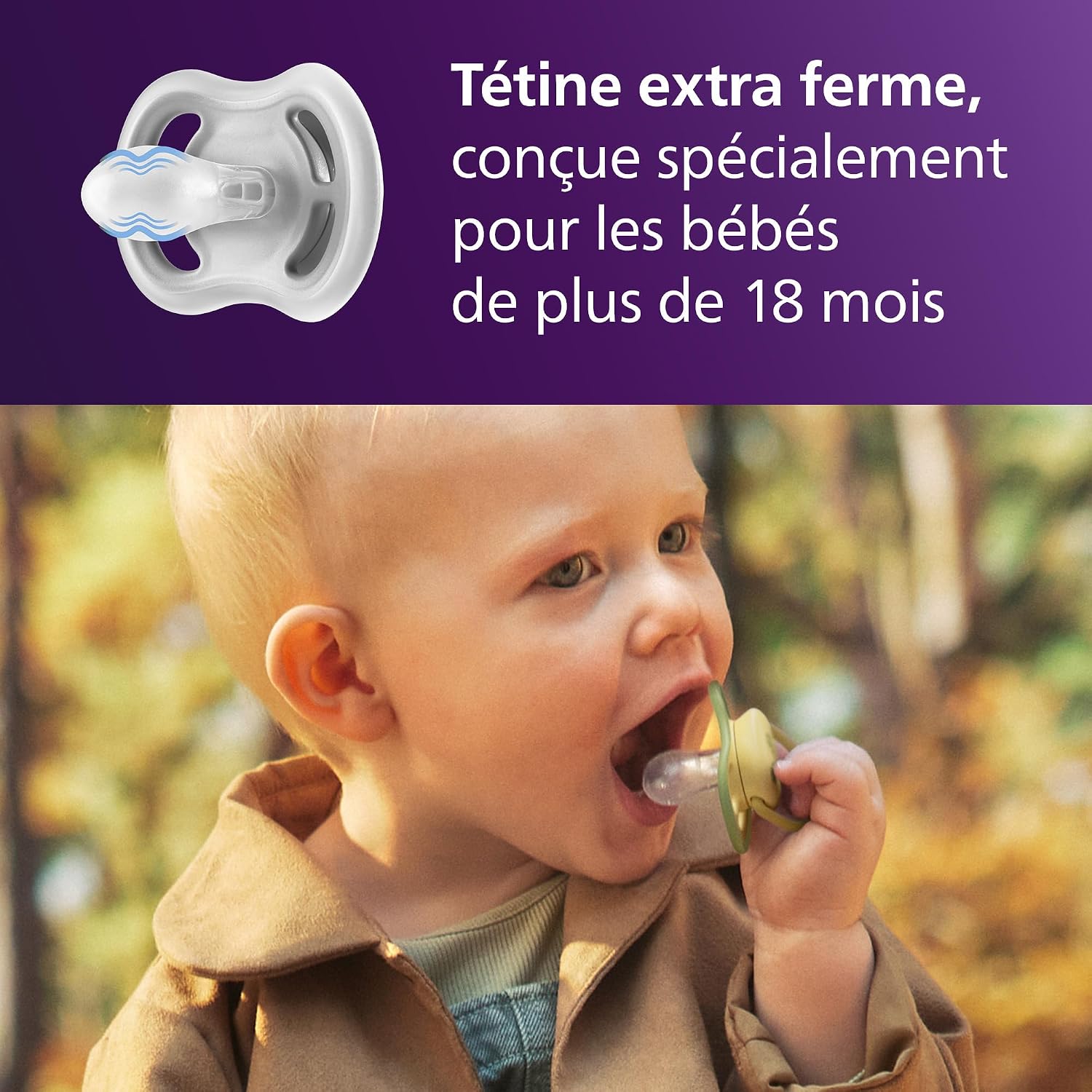 Detalle 2 de Philips Avent SCF349/55 sucettes ultra air orthodontiques pour 18 mois đź‘¶
