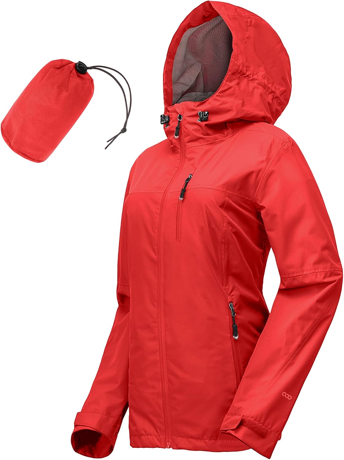 Thumbnail 6 de 33,000ft Damen Regenjacke wasserdicht, atmungsaktiv mit Kapuze – leichter Windbreaker für Outdoor, Trekking & Fahrrad
