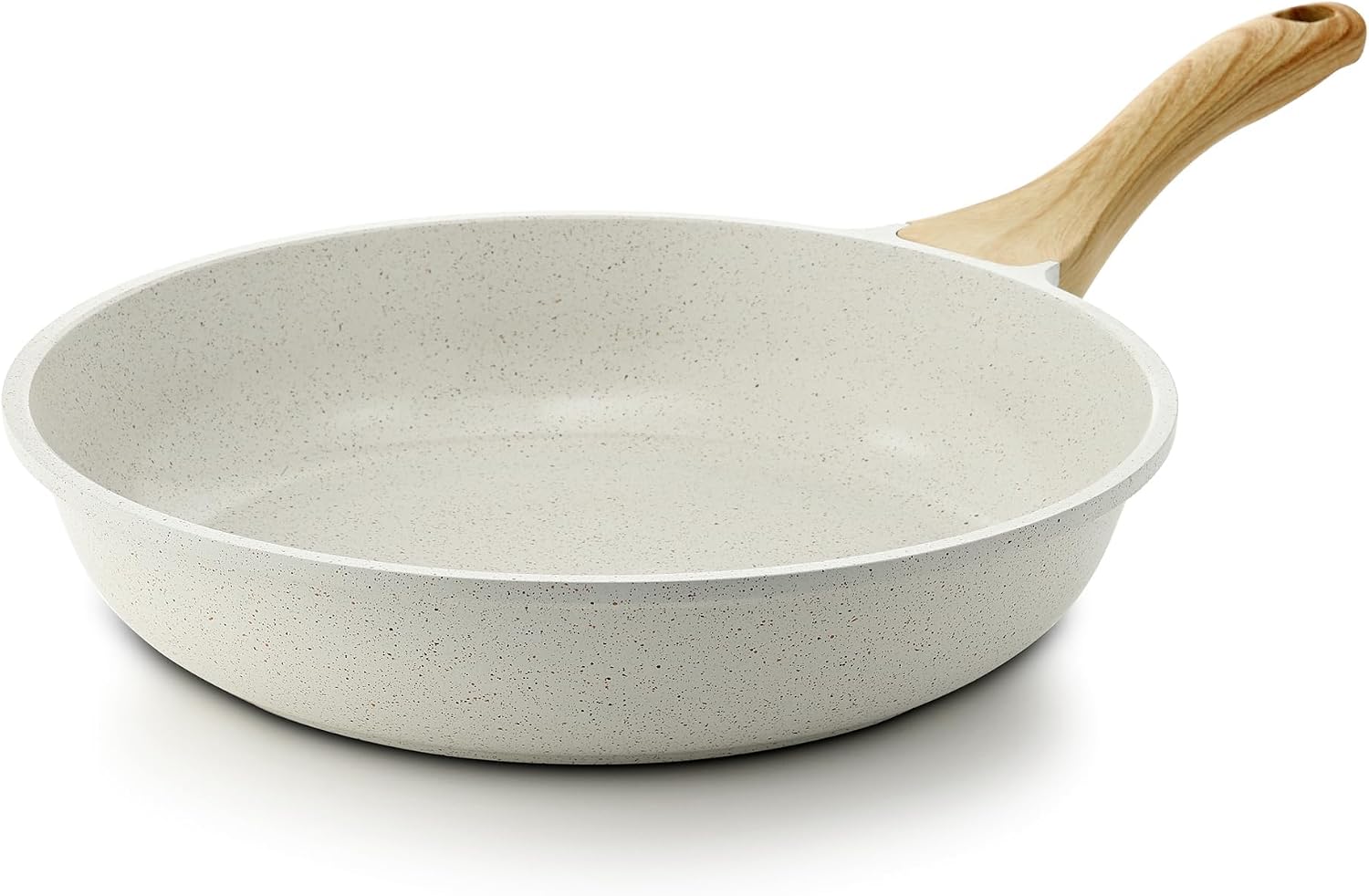 Detalle de SENSARTE Weiß Keramik Bratpfanne 28 cm – Antihaft Skillet für Omelette, Gas & Induktion