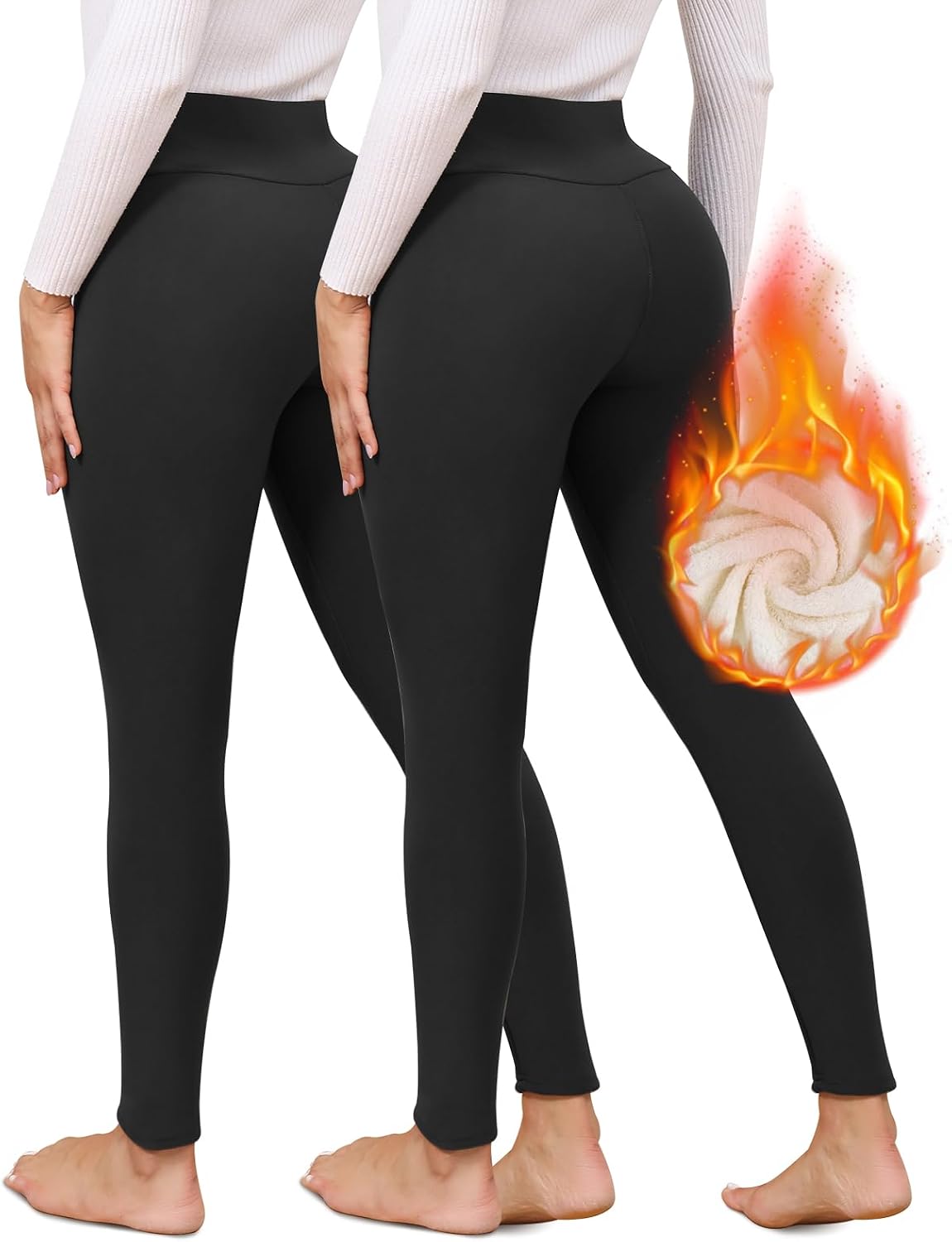 Thumbnail 1 de Thermische dameslegging met fleecevoering, hoge taille en ondoorzichtige stof