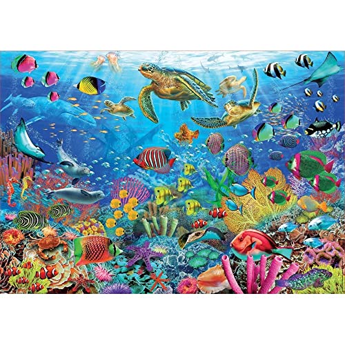 Thumbnail 3 de Educa Puzzle 1000 Piezas Tortugas en el Paraíso 🐢 Incluye Pegamento