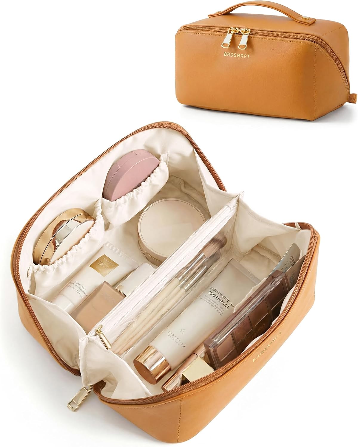 Detalle de BAGSMART Makeup Bag, PU Leather