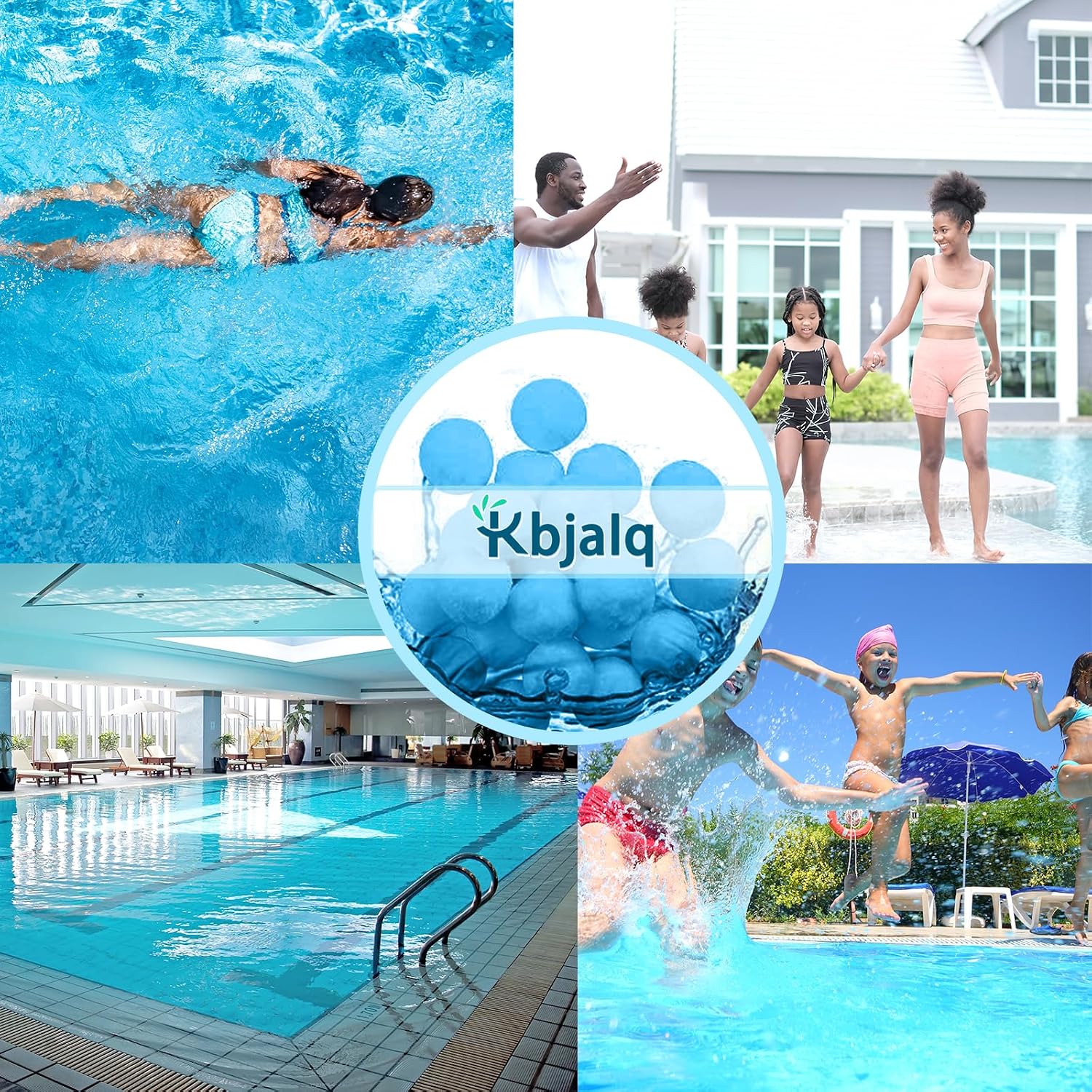 Detalle 2 de KBJALQ Pool Filter Balls, 3.1 lb Blue Reusable Pool Filter Media
