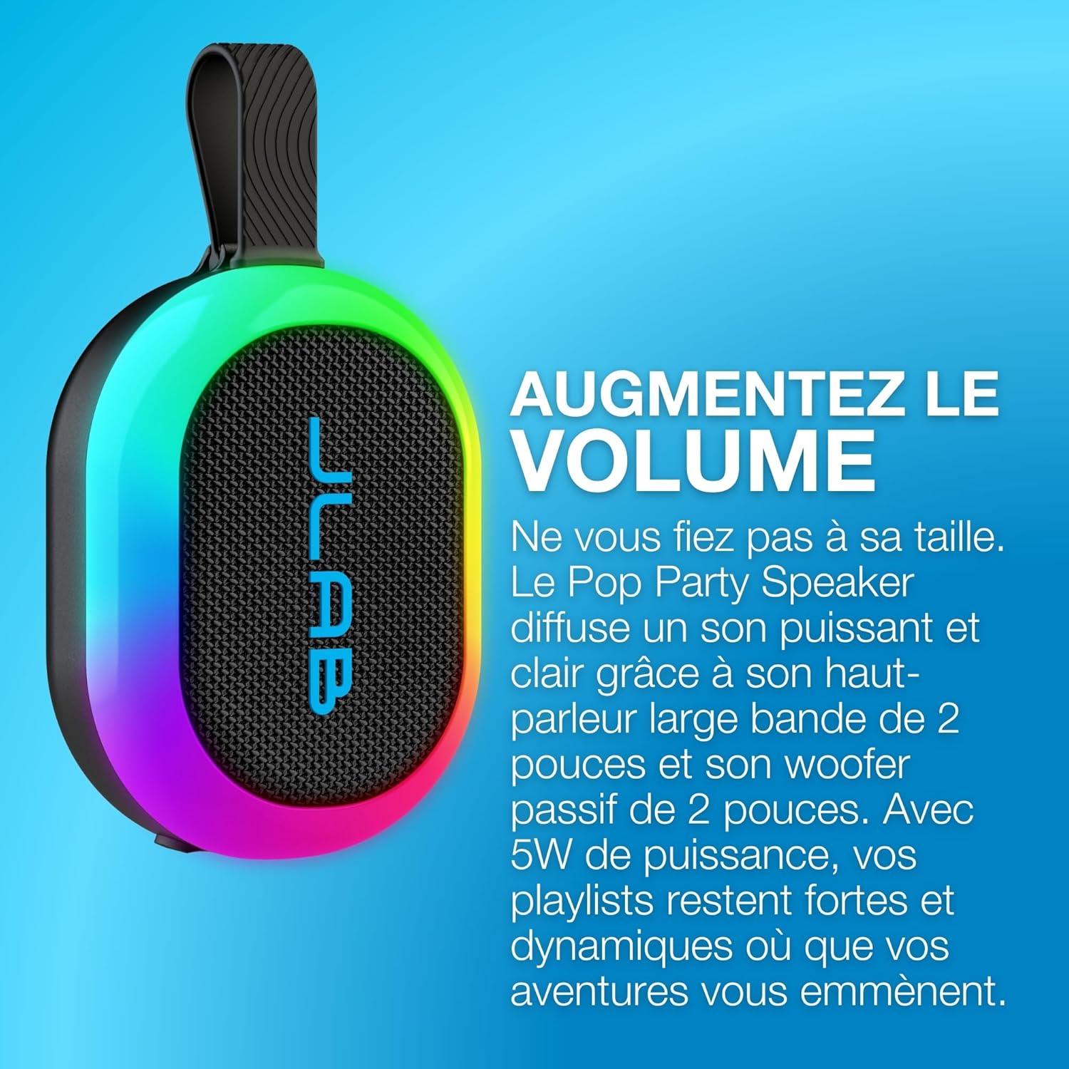 Thumbnail 2 de JLab Pop Party Enceinte Bluetooth 5W