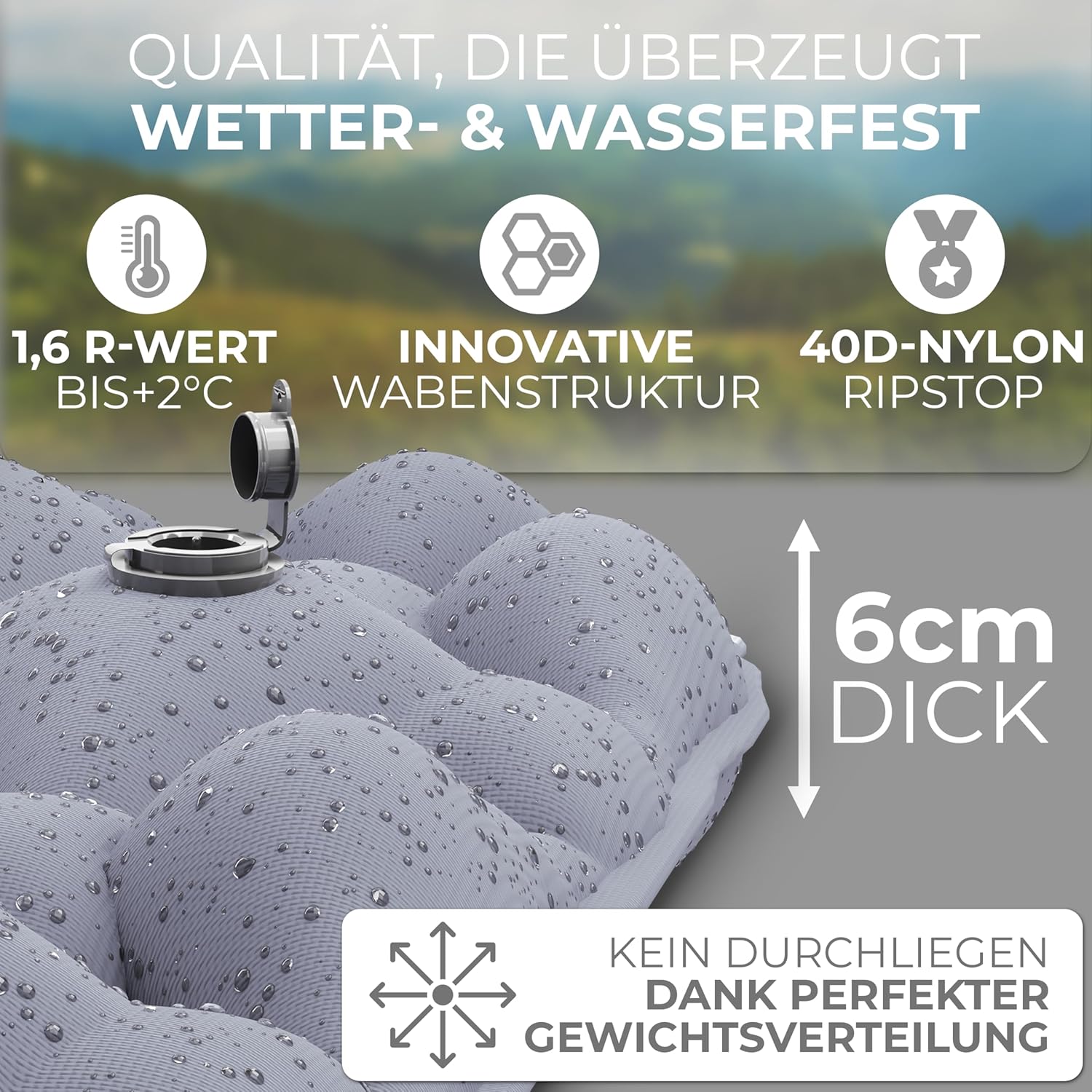Thumbnail 1 de Alpenwert Isomatte Outdoor – Ultraleicht, kompaktes Packmaß und ergonomischer Schlafkomfort