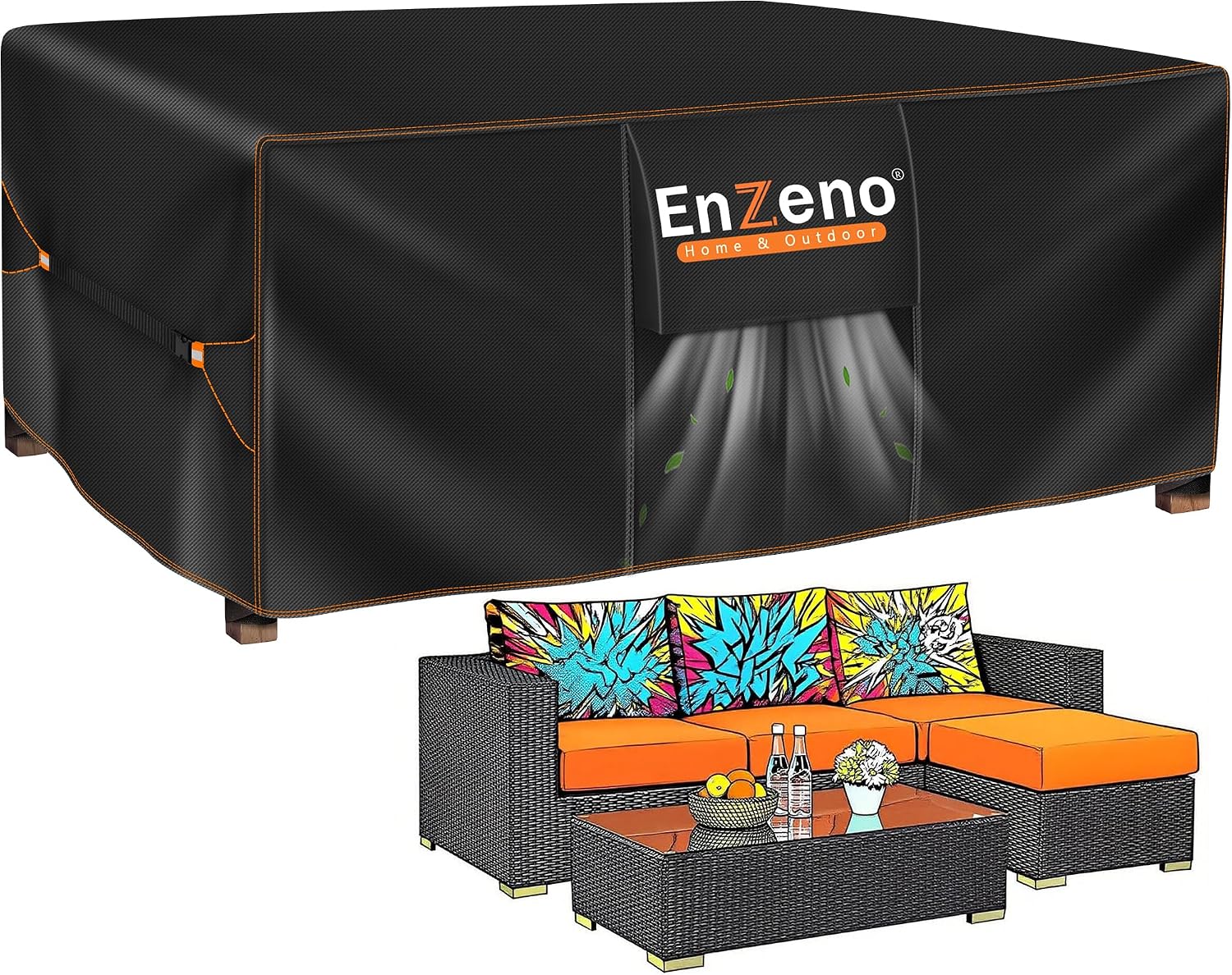 Detalle de Enzeno Patio Furniture Cover 63 x 37 x 29 in