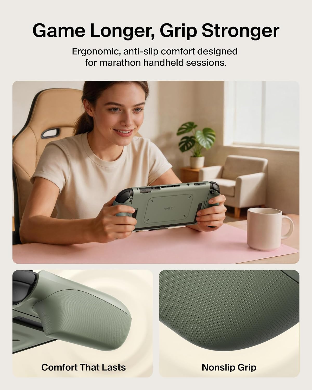 Thumbnail 2 de Belkin Nintendo Switch 2 Case Grip: Dockable Ergonomic Protective Case with Quick-Release Joy-Cons