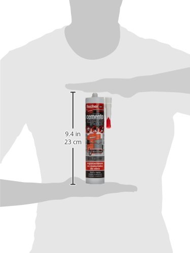 Detalle de fischer Cemento Express 310 ml Gris Oscuro: Relleno de Juntas para interior y exterior