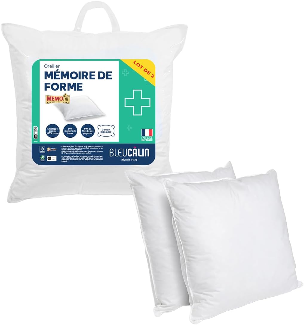 Thumbnail 6 de Bleu Calin Oreillers 65 x 65 cm