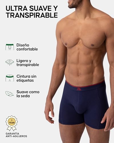 Detalle de DANISH ENDURANCE boxer de bambú para hombre (con o sin bragueta), pack 3 o 10