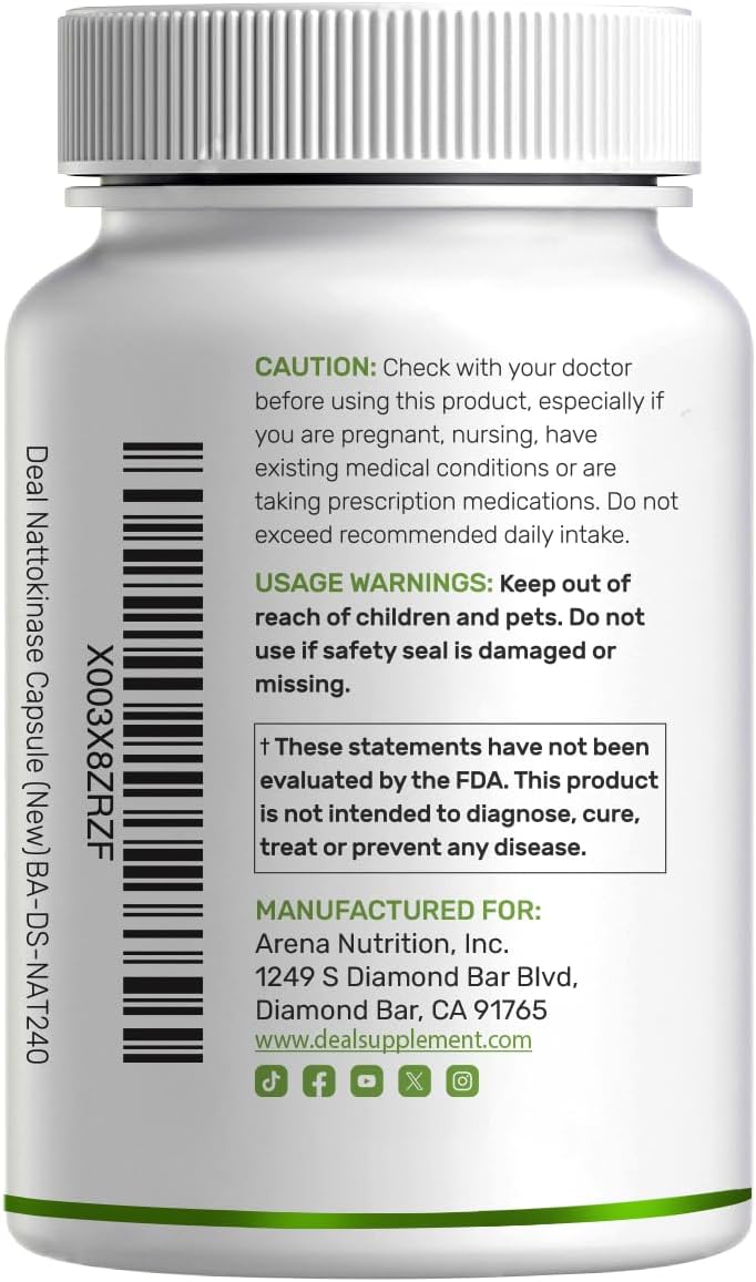 Thumbnail 6 de Nattokinase Supplement 240 Veggie Capsules