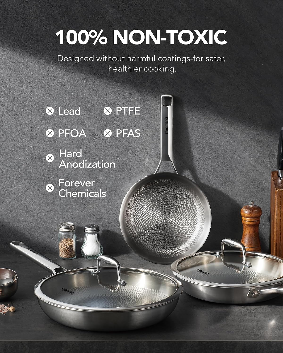Detalle 2 de Roomena Titanium Frying Pan, 12-Inch