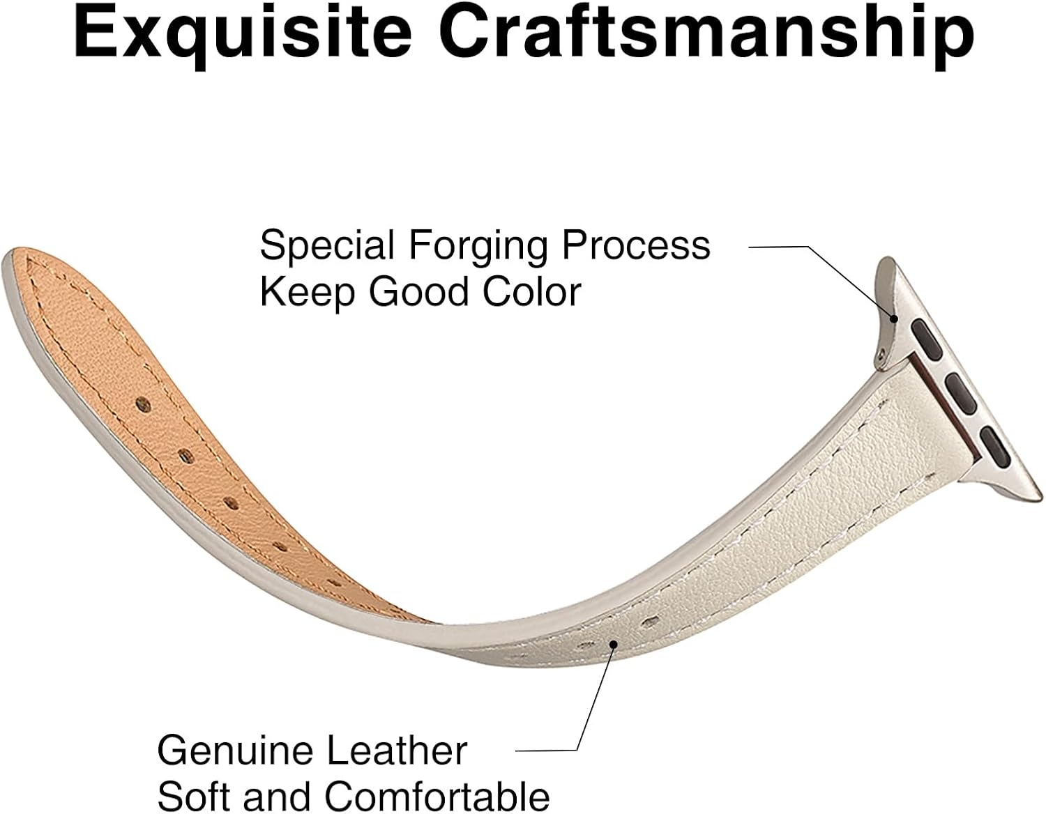 Detalle 2 de SUNFWR Leather Strap for Apple Watch 42mm