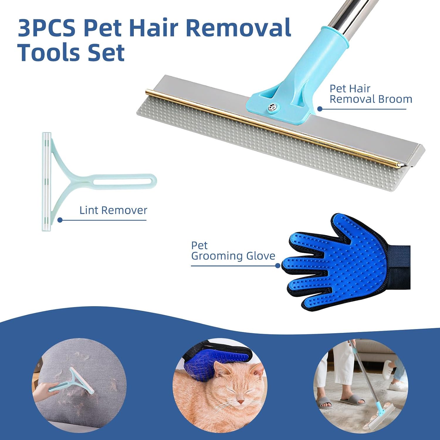 Detalle 2 de VTOPVMAX Carpet Rake 54" for Pet Hair