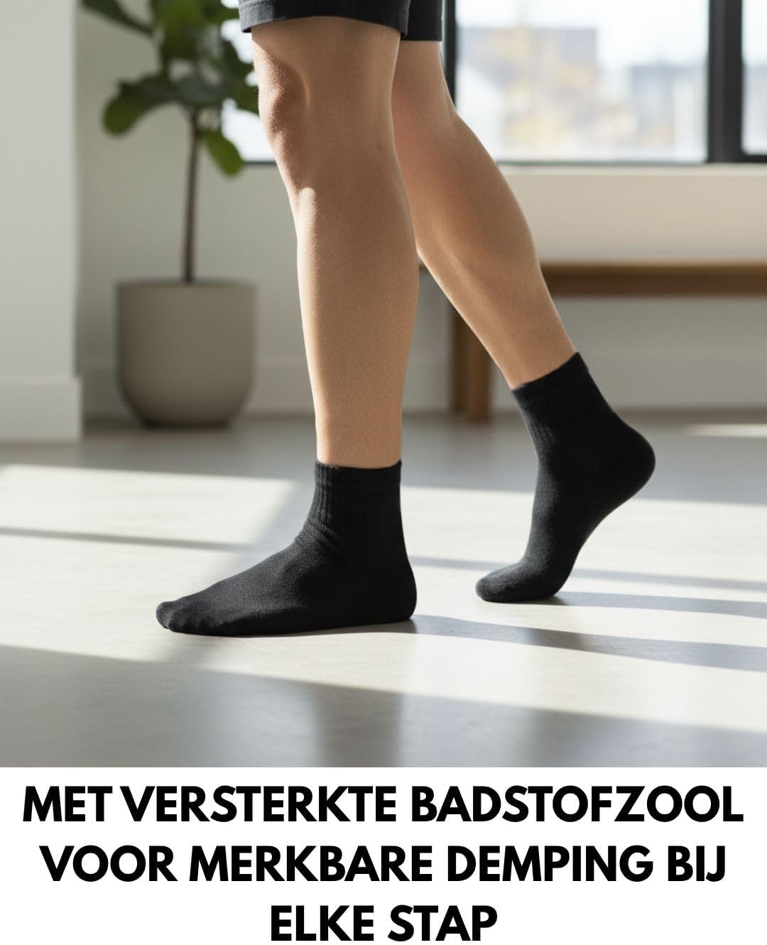 Detalle 1 de sockenkauf24 sportsokken voor dames en heren, quarter tennissokken van katoen, 10 paar