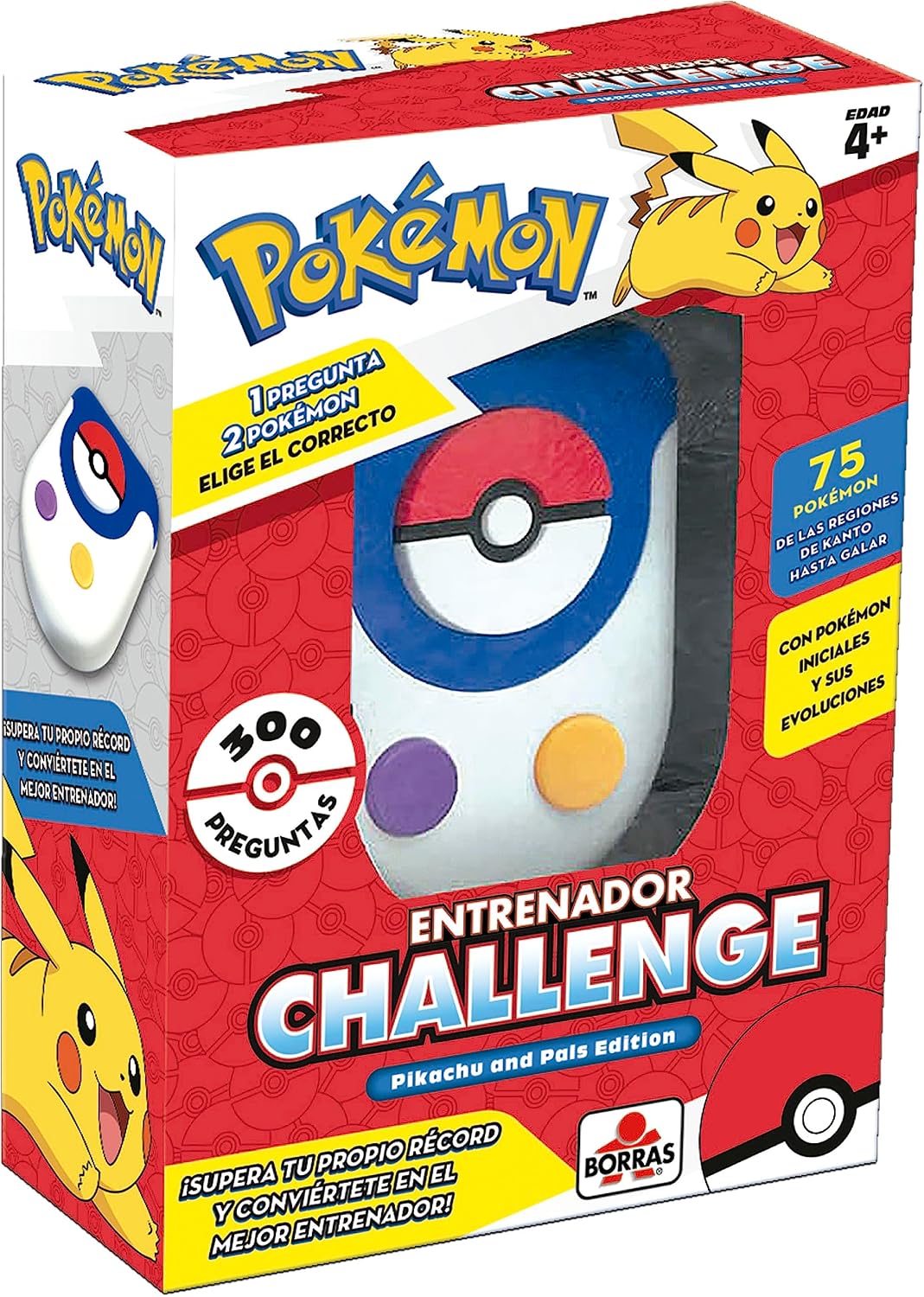 Detalle de BORRAS Pokémon Entrenador Challenge – Juego electrónico infantil de adivinanza y estrategia (19828)