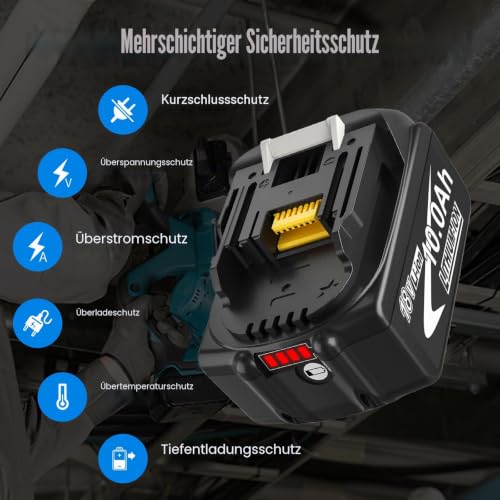 Thumbnail 4 de Amoresbat 2X10,0Ah Ersatzakku für Makita 18V LXT – Kompatibilität, Leistung und Sicherheit
