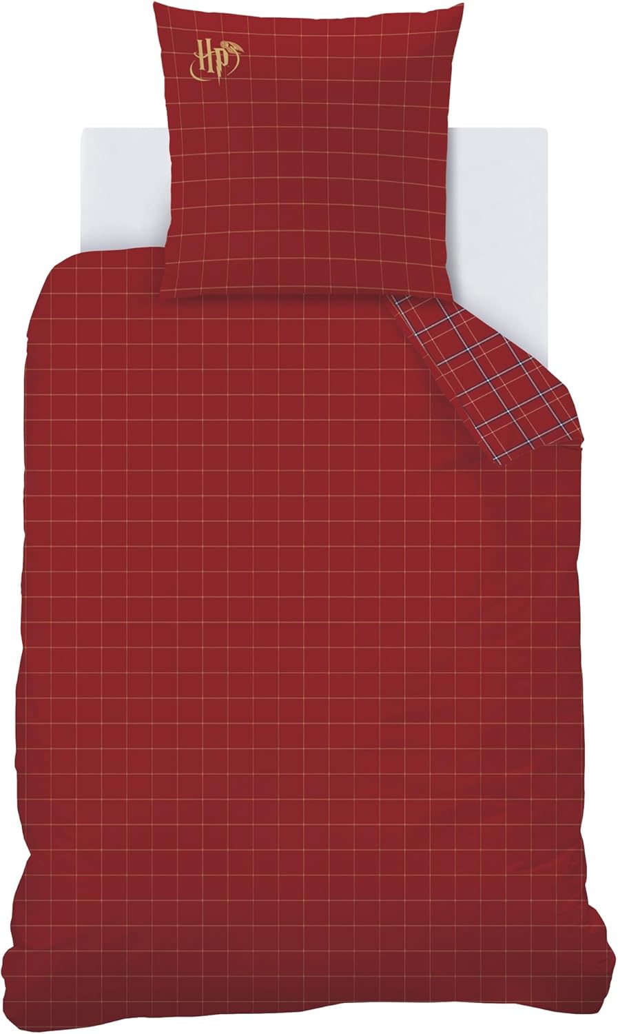 Thumbnail 2 de Parure de lit enfant 1 personne Harry Potter Tartan CTI – Housse de couette 140x200 + taie 63x63 en flanelle de coton