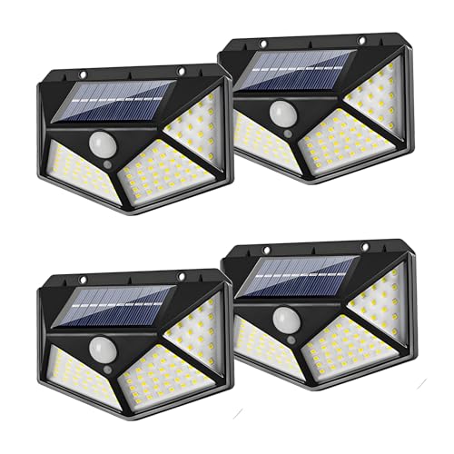 Detalle de Hqynss Lampe Solaire Extérieur avec Détecteur – Lot de 4, 800 lumens, 3 modes